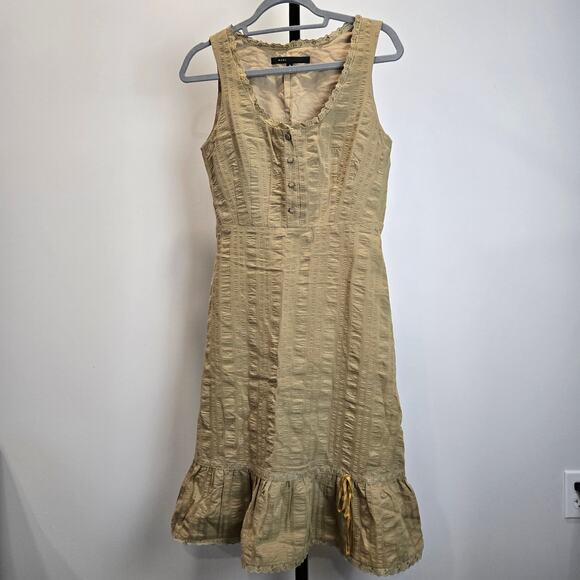 Vintage Marc Jacobs Peasant Bodice Mini Dress Y2K Steampunk Renaissance Ruffle 4 - Picture 1 of 10